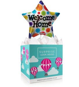 Prestige Flowers Welcome home balloon - balloon in a box gifts - balloon gifts - balloon gift delivery - welcome home gifts