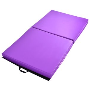 Costway 6' x 3.2' portable thick gymnastics mat with two folding panel
