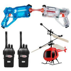 Costway Infrared laser tag guns game with 2 walkie talkies & helicopter