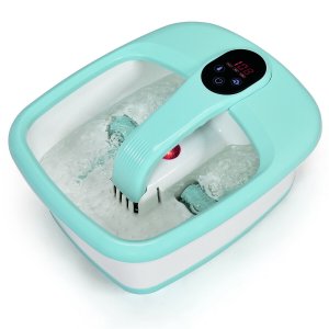 Costway Portable electric automatic roller foot bath massager-green