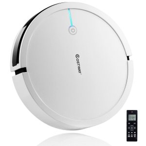 Costway Robot vacuum cleaner 2000 pa strong suction filter-white