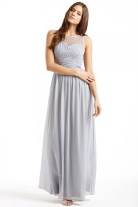 Little Mistress Grey Embellished Detail Maxi Dress size: 6 UK, colour: