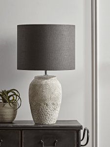 NEW Black & Concrete Table Lamp