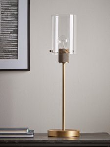 NEW Brass Stem Table Lamp