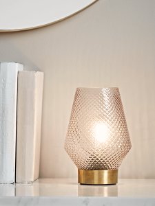 NEW Textured LED Table Lamp - Blush