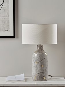 Painted Marble & Gold Table Lamp