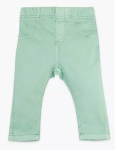 Marks & Spencer Cotton rich coloured jeggings (0-3 yrs) green
