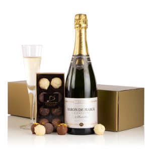 Bunches Champagne and chocolates