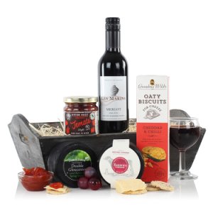 Bunches Cheese and wine gift tray