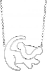 Disney Couture Lion King Simba Outline Necklace JEWEL DSN103