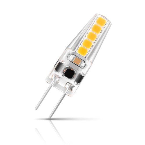 Crompton G4 Capsule LED Light Bulb 2W (10W Eqv) Cool White AC/DC Clear