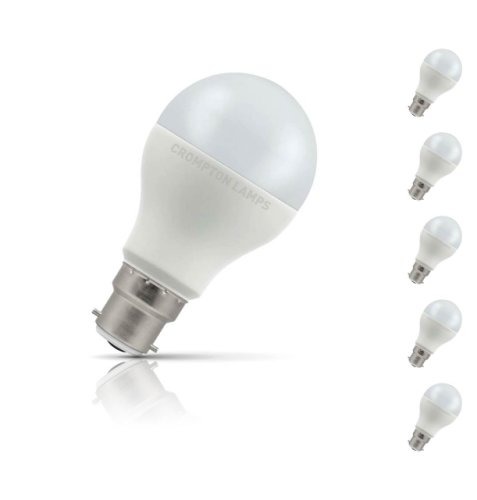 Crompton GLS LED Light Bulb B22 15W (100W Eqv) Warm White 5-Pack Opal