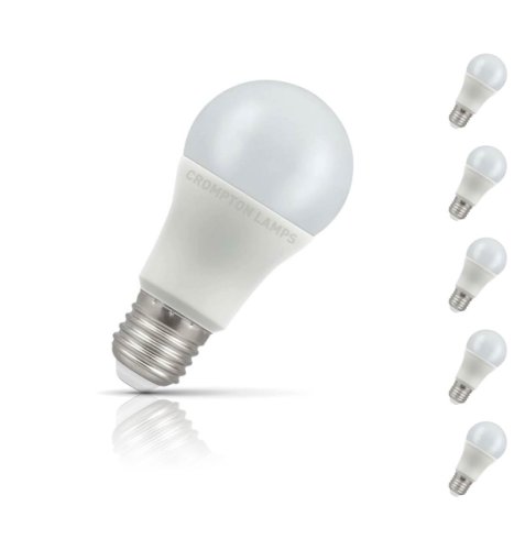 Crompton GLS LED Light Bulb E27 11W (75W Eqv) Daylight 5-Pack Opal