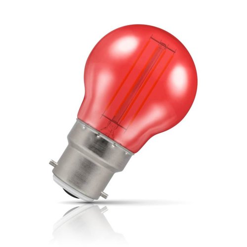 Crompton Golfball LED Light Bulb B22 4.5W (25W Eqv) Red IP65 Harlequin