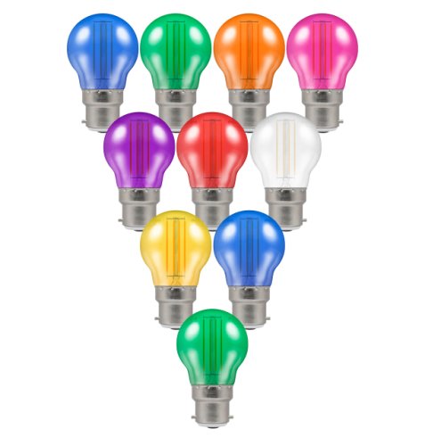 Crompton Lamps Crompton golfball led light bulb festoon b22 4.5w (25w eqv) mixed 10-pack