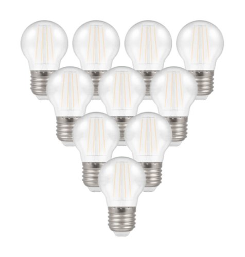 Crompton Golfball LED Light Bulb Festoon E27 4.5W (25W Eqv) White 10-Pack