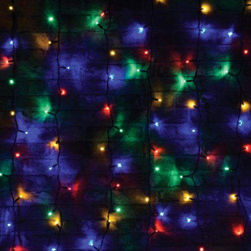 Lyyt-Connect 1.2m 102 Multi-Coloured LED Connectable Outdoor Curtain Lights
