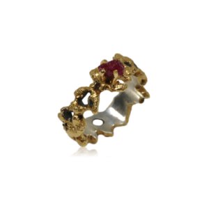 Karolina Bik Jewellery - Out Of The Sea Ring With Raw Ruby