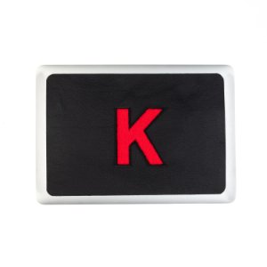 Laines London - Personalised Leather Laptop Sticker 13 Black / Red