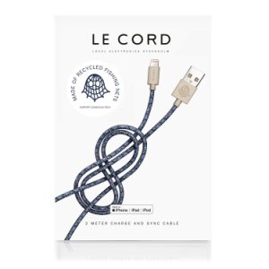 Le Cord - Ghost Net Bleu Recycled Iphone Cable Made Of Discarded Fishing Nets