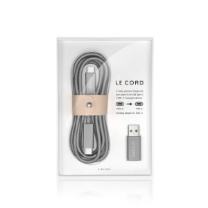 Le Cord - Usb Type C With Usb-A Adapter Space Gray