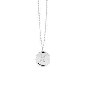 Lola Rose London - Kiss Charm Necklace Silver