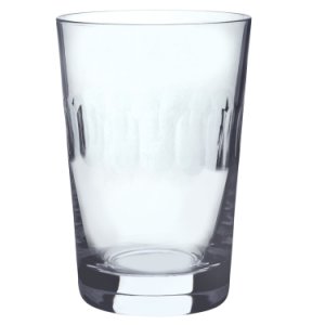 The Vintage List - Six Hand-Engraved Crystal Tumblers With Lens Design