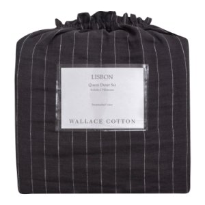 Wallace Cotton - Lisbon Stonewashed Linen Duvet Set Double
