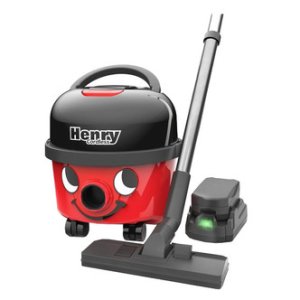Numatic HVB160 Henry Cordless Vacuum Cleaner in Red 2 Batteries