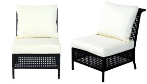 Mhstar Uk Ltd Outsunny rattan garden furniture - ottoman, corner or armless chair