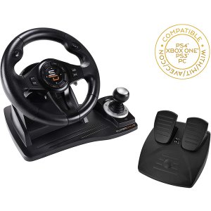 Superdrive GS500 Multi Format Steering Wheel with Pedals and Gear Lever