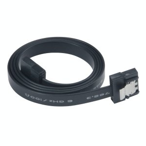 Akasa AK-CBSA05-50BK Super slim SATA rev 3.0 data cable with securing latches - 50cm Black