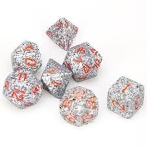 Chessex Speckled Poly 7 Dice Set: Granite