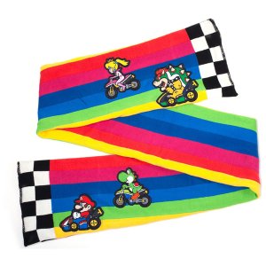 Nintendo - Super Mario Bros. Mario Kart Rainbow Road Knitted Fashion Scarf