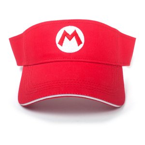 Nintendo Super Mario Bros. Mario Logo Tennis Aces Visor Hat
