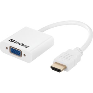 Sandberg HDMI Male to VGA Female Converter Cable with Audio Port (3.5mm) and Optional USB Power, 5 Year Warranty