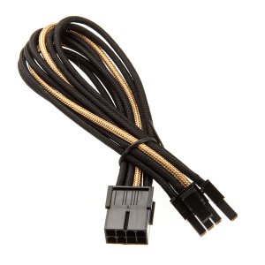 Silverstone PCI 8-Pin to 6 +2- pin PCIe Cable 25 cm - Black / Gold