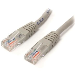 StarTech 3 ft Cat5e Gray Molded RJ45 UTP Cat 5e Patch Cable 3ft Patch Cord