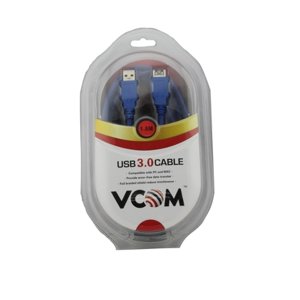 VCOM 3.0 A (M) to USB 3.0 A (F) 1.8m Blue Retail Packaged Extension Data Cable