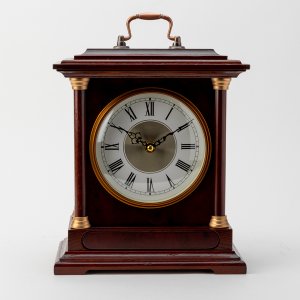 WM WIDDOP Wooden Carriage Mantel Clock