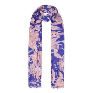 Weird Fish Alverton All Over Print Scarf Clematis Blue Size ONE