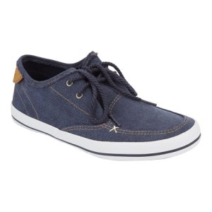 Weird Fish Harrison Canvas Lace Up Shoe Navy Size 7