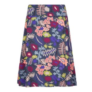 Weird Fish Malmo Printed Jersey Skirt Dusty Teal Size 10