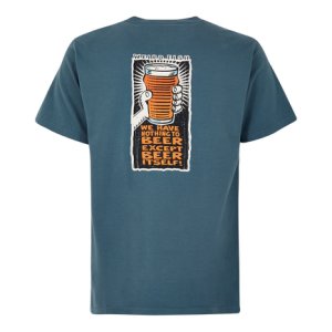 Weird Fish Nothing To Beer Artist T-Shirt Dusty Teal Size M