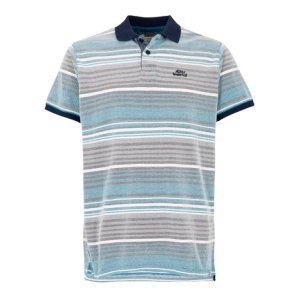 Weird Fish Persley Pique Dobby Stripe Polo Blue Jay Size L