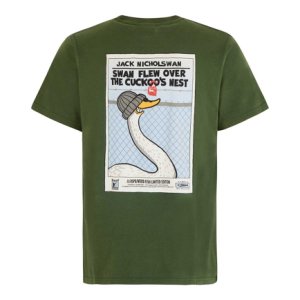 Weird Fish Swan Flew Artist T-Shirt Olive Size 5XL