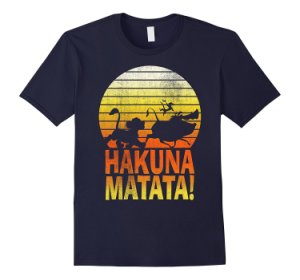 Disney Lion King Hakuna Matata Profile Graphic T-Shirt Men