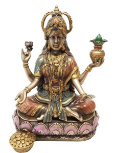 Atl Hindu goddess of wealth prosperity lakshmi sitting sculpture deity of beauty