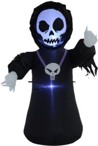 HomCom 4 Outdoor Lighted Halloween Inflatable - Grim Reaper