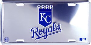 Kansas City Royals Premium Chrome MLB Embossed Novelty Metal License Plate